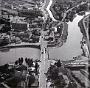 1962-Padova-Il nodo fluviale di Bassanello, sullo sfondo il canale Battaglia.